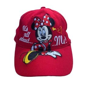 Disney Minnie Mouse Youth Baseball Hat All About Minnie, Red